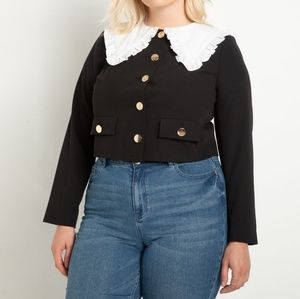 EUC Eloquii Exaggerated Collar Cropped Jacket